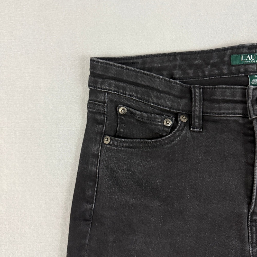 Lauren Ralph Lauren Jeans Women's Size 8 Premiere Straight Crop Charcoal Wash - Picture 5 of 12
